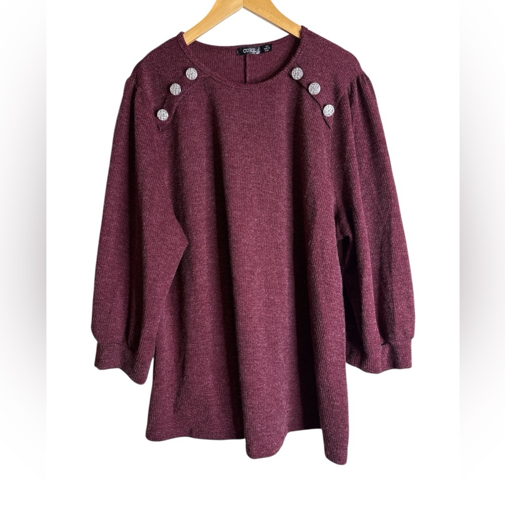 Sweater Tunic 3XL Burgundy Cure
